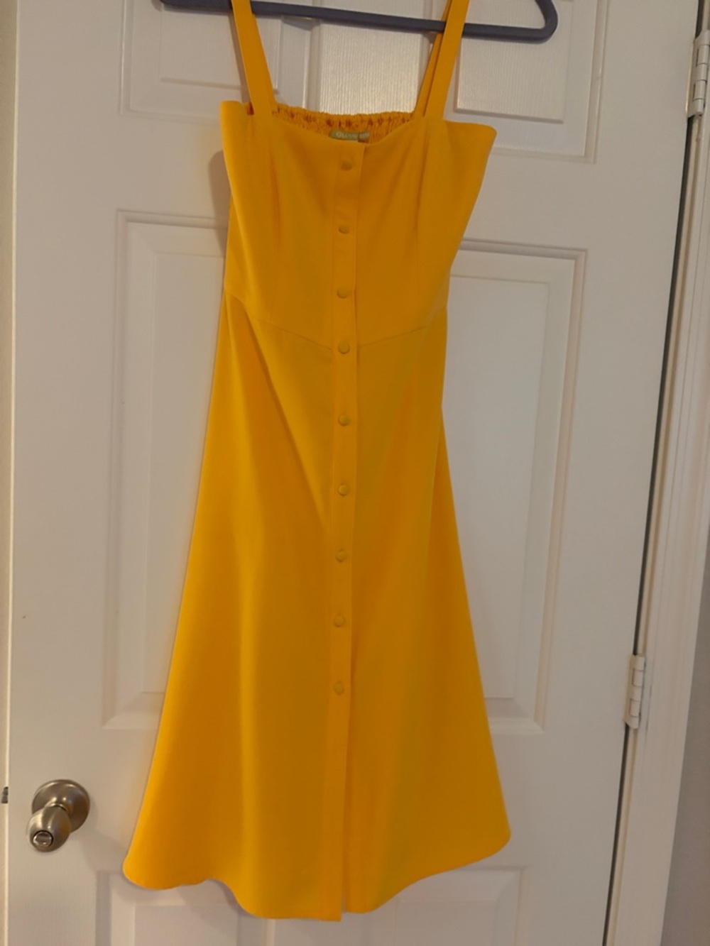 Gianni Bini Sunny Yellow Button-Front Midi Dress